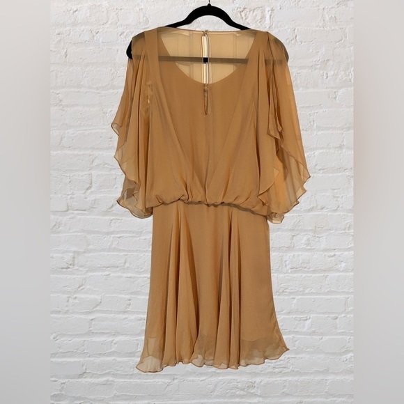 Haute Hippie NWT Silk Dress XS – Flutter Sleeves - Picture 3 of 9